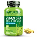 NATURALO Vegan DHA - Omega 3 öljyä Algae - täydentää aivot, sydän, nivelet, silmien terveys - tarjoaa välttämättömiä rasvahapot naisille, miehet ja lapset - täydentää prenataali vitamiineja - 60 Softgels