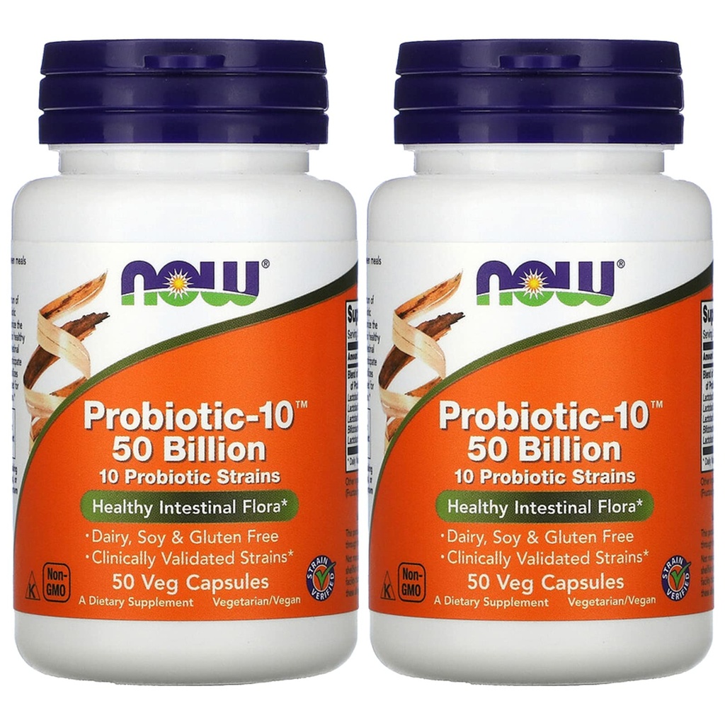 Probiootti10 50 miljardia - Now Foods - 50 - VegCap -(Pack of 2)