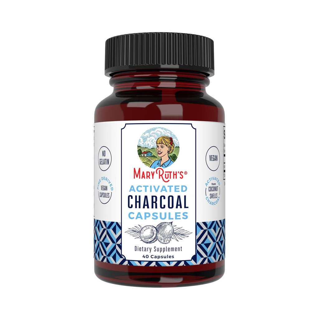 MaryRuth Organics Aktivoitu Charcoal Capsules 