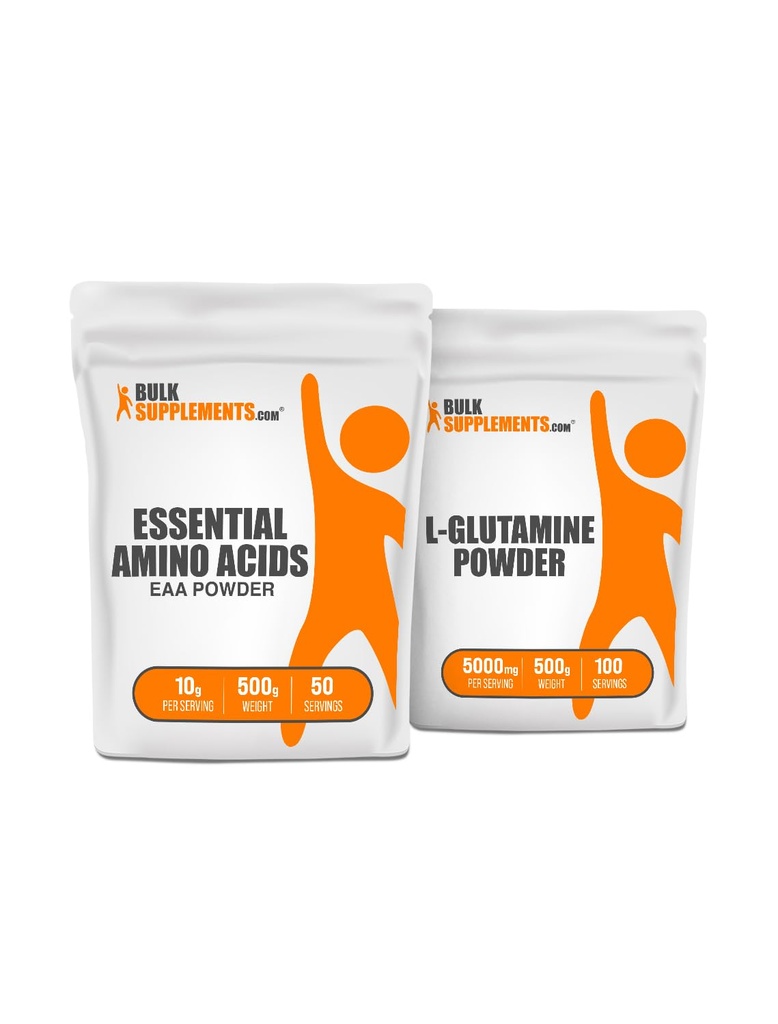 BulkLisät EAA Powder 500g + L-glutamiini 500g Bundle