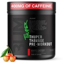 RAW Thuper Thuper Pre Treenout Powder - High-Stim Preworkout Creatine, Beta Alanine, L-Citrulline & Coffeine - Chris Bumstead Gym & Fitness täydentää miesten & naisten - White Cherry