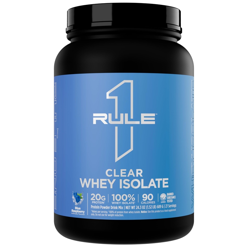 1 artikla Tyhjennä Whey Isolaatti - 20g All-whey Isolate Protein, Over 9g EAAs, 300mg Electrolyte Minerals, 90 Calories, Light, Crisp, and Recreaseing Maku (27 tarjoilua, Sininen Vadelma)