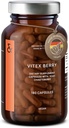 Vitex Berry - Premium Chasteberry 4:1 uute (Vitex Agnus Castus) - Menopause & PMS Tuki - Hormonitasapaino naisille - 180 kapselia - 6 kuukauden toimitus - Valmistettu Saksassa