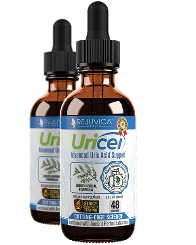 Uricel - Avancerad Uric Acid Support & Cleanse Supplement - Liquid Delivery för bättre absorption - Tart Cherry, Chanca Piedra, Celery Seed, Turmeric & More!