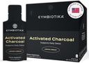 CYMBIOTIKA Aktivoitu Charcoal Liquid Supplement Packets Coconuts for Bloating, Gut Health & Digestive Support, Helps Detox, E-vitamiini, sitruuna Cream Flavor, Vegan, 26 Pack