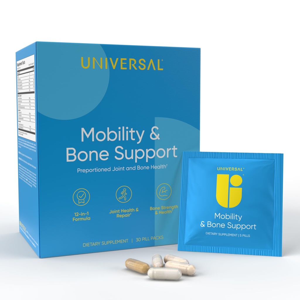 Liikkuvuus- ja luutuki Päivittäinen monivitamiini - 12-in-1 luu, polvi, kartilaatio, nivelside, Joint Supplement for Women and Miehet, Kollagen, Turmeeric, Glukosamiini Chondroitin MSM kapselit - 30 vitamiinipakkaus