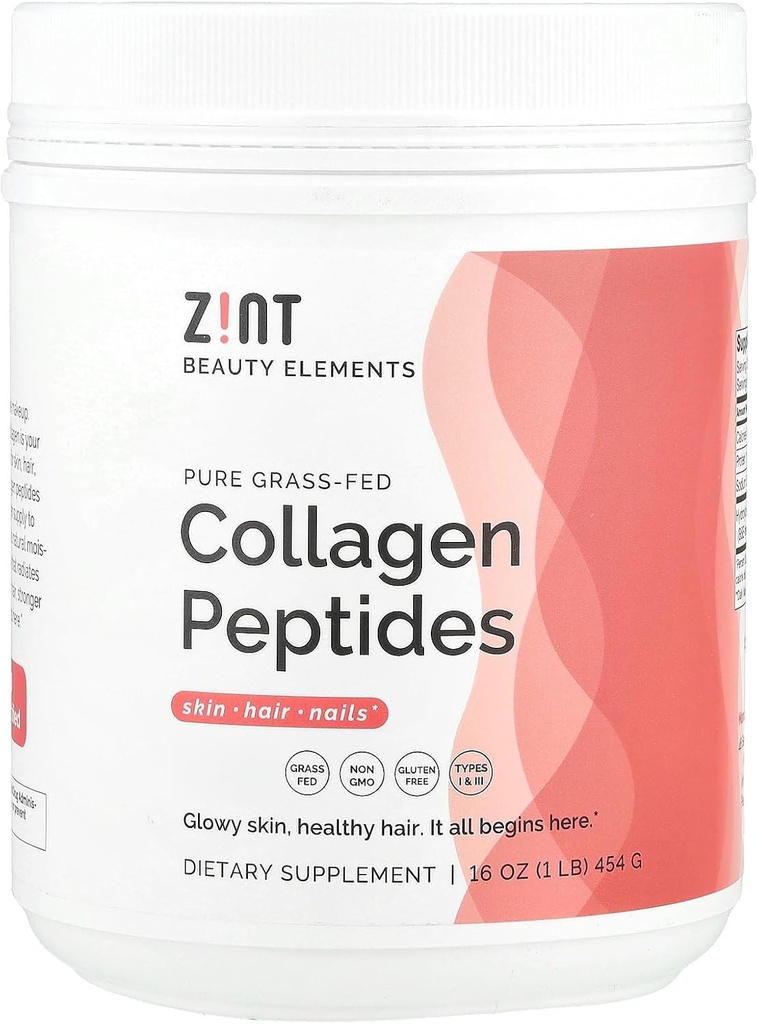 Zint Collagen Peptides Powder (16 Ounce): Anti ikääntyminen Hydrolysed Collagen Protein Powder Beauty Supplement - iho, hiukset, kynnet