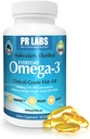 PR Labs - Everyday Omega-3 Clinical Grade Fish Oil Supplement för män - främjar hjärta, hjärna, immun och gemensamt stöd - hållbart källad och molekylärt destillerad - 1800mg EPA och DHA - 1 Pack