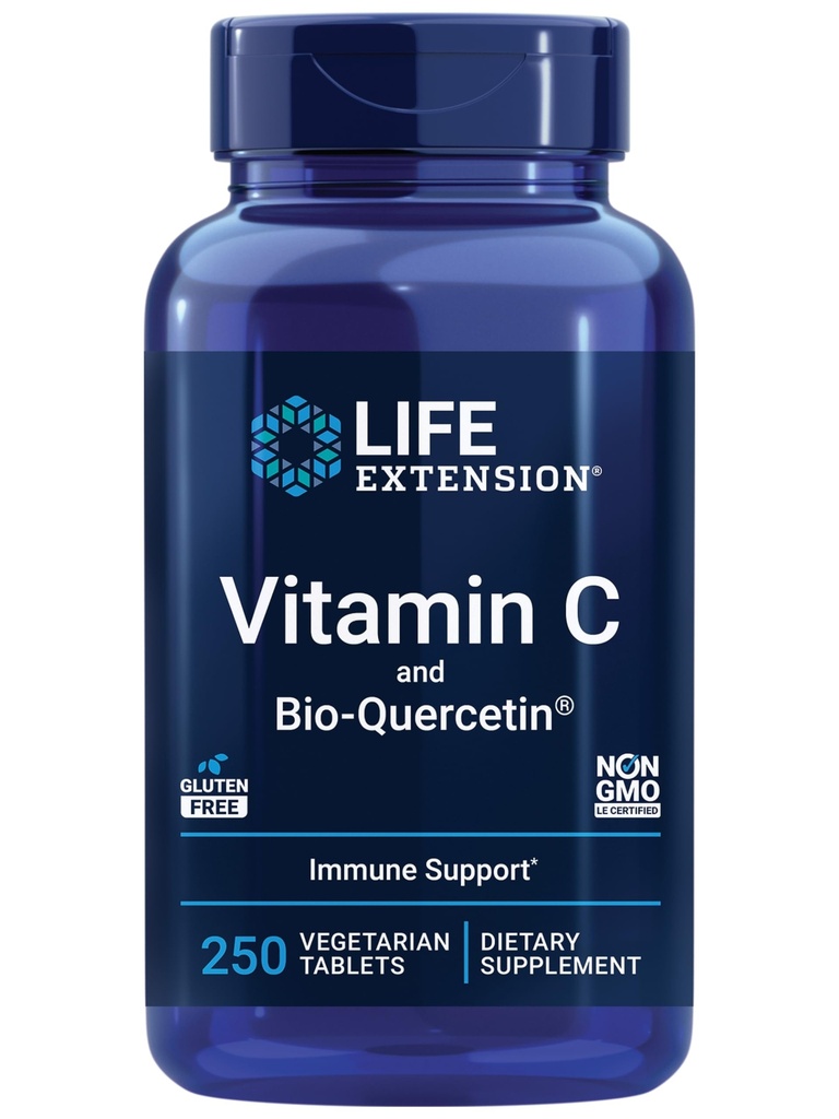 Life Extension Super Omega-3 Fish Oil, Sesame & Olive Extract med vitamin C & Bio-Quercetin Phytosome - 240 Softgels & 250 tabletter