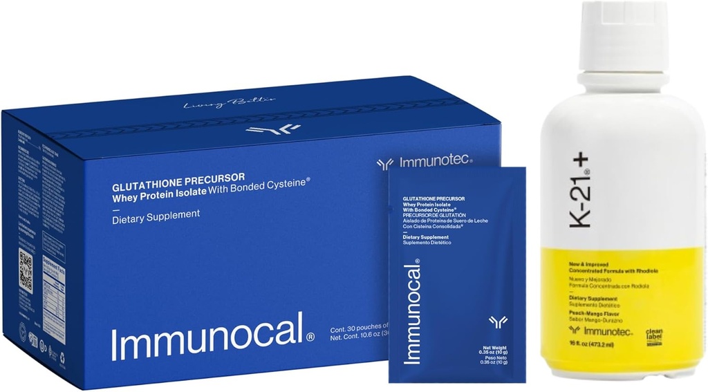 Immunogeeninen Bundle K-21 - Gluthathhione Precursor, Whey Protein Isolate & Herbal Adaptogen Blend with Rhodiola Rhosea
