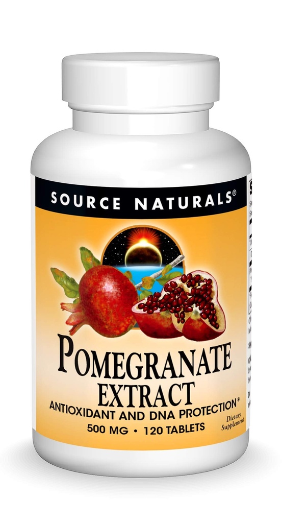 Source Naturals Pomegranaattiuute 500 mg Complete Future Fruit Ellagic Acid Antioksidantti & Lisätty kuitu - 120 tablettia
