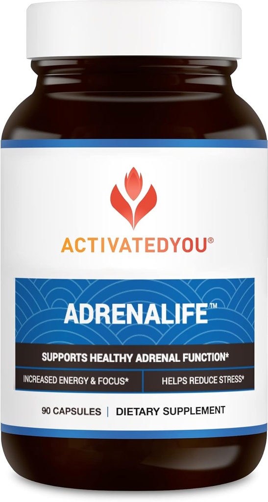 ACTIVATEDYOU AdrenaLife- rauhallisuus ja rentoutuminen Lisämunuaisten tuki täydentää stressin lievittämiseen, lepoun, ja keskittynyt energia w/magnesium, B12-vitamiini, & Rhodiola Rosea uute (90 kapselia)