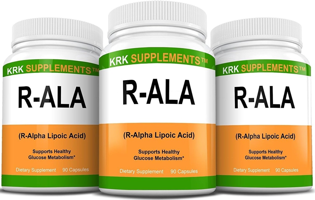3 flaskor R-ALA R-Alpha Lipoic Acid 200mg 270 Total kapslar