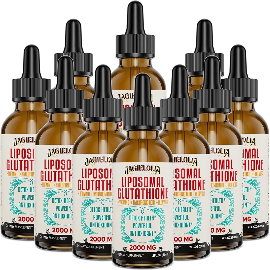 Liposomal Glutathione Liquid 2000MG – Antioxidant Detox Supplement for Women & Men, Aging Defense, Liver Function & Energy, med Hyaluronic Acid + Aloe Vera + Vitamin C, Natural & Vegan, 20 FL.OZ