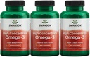 Swanson High Concentrate Omega-3 Fish Oil - Essential Fatty Acids - (120 Softgels, 680mg vardera) 3 Pack