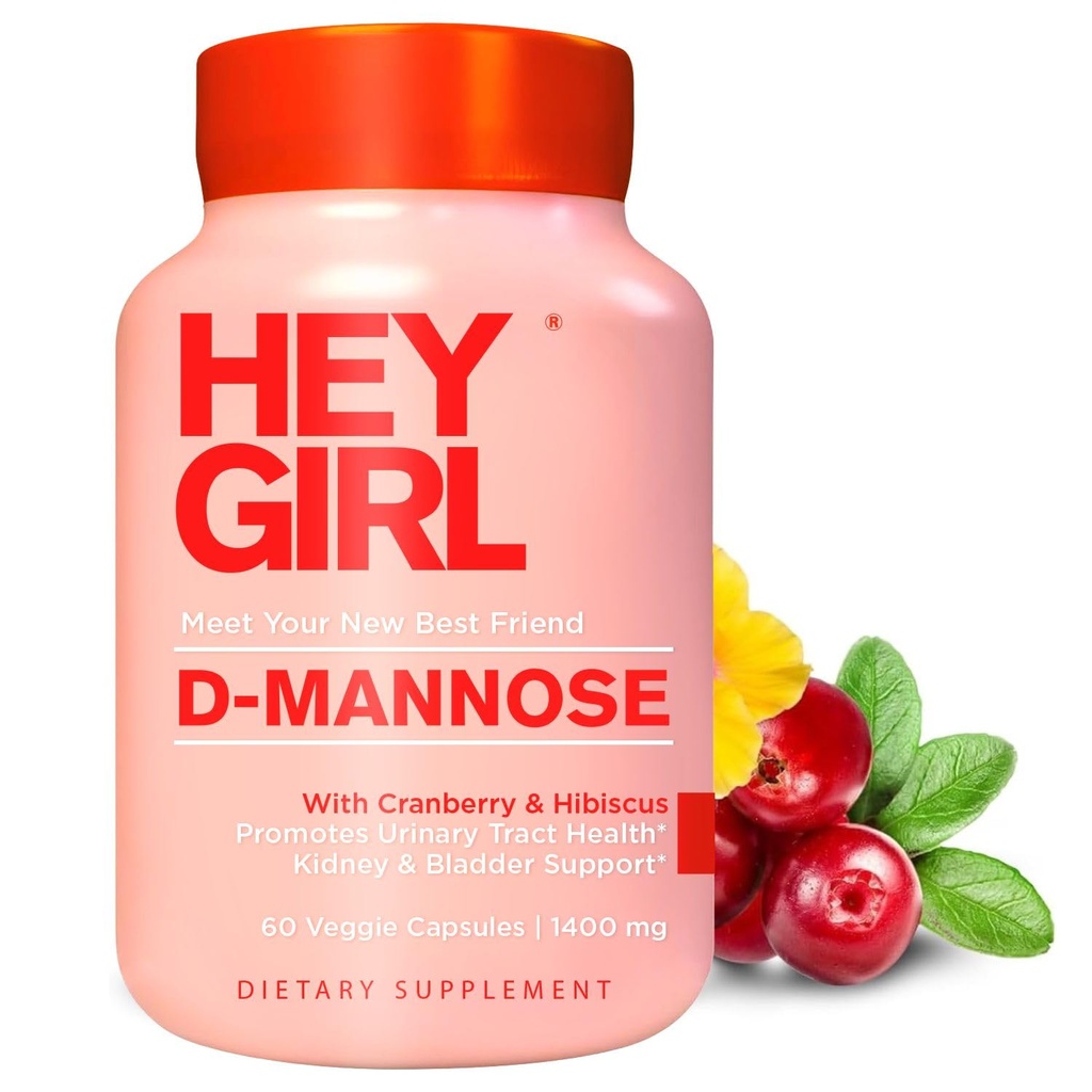 D Mannoosikapselit - Nopeasti toimivat UTI-lisävalmisteet - Puhdistus ja flush epäpuhtaudet - luonnon D- mannoosijauhe, karpalo, Hibiscus & Voikukka - Vaihtoehto karpalo naisille, 60 kapselia