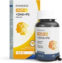 Fosfatidyyliseriini 120 mg Omega 3 DHA 60 Softgels with Huperzine A for Ikääntyneet lapset aivojen terveys ja kognitiiviset tuki täydentää - Parantaa aivojen toimintaa Fosfatidyyliseriini DHA