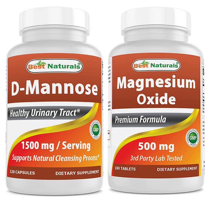 Bästa Naturals D-Mannose 1500 mg & Magnesium Oxide 500 mg
