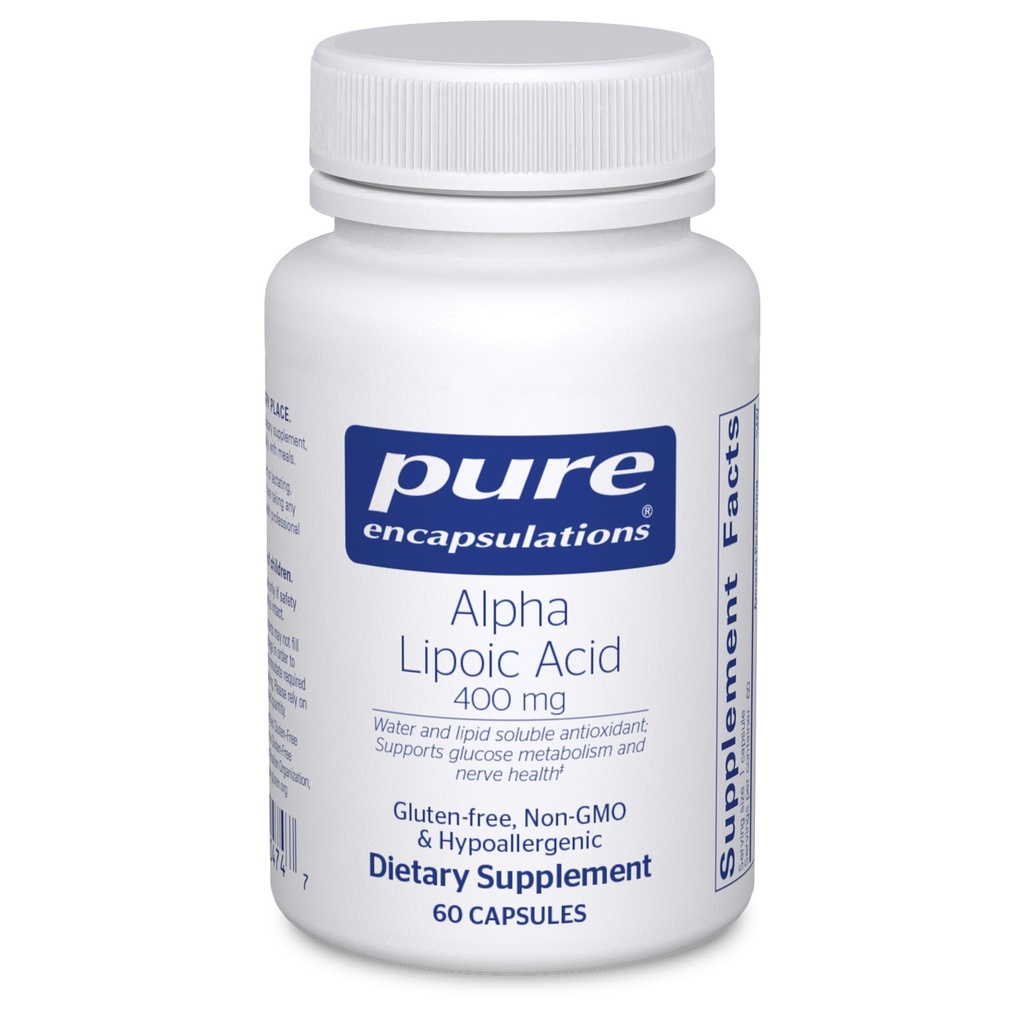 Puhtaat kapselit Alfa Lipoic Acid 400 mg 