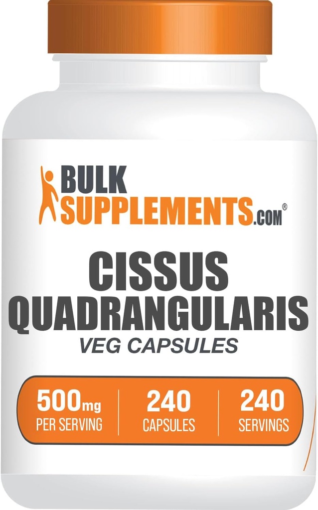 BulkSupplements.com Cissus Quadrangularis Extract kapselit - Cissus Quadrangularis Supplement - Gluteeniton, 1 kapseli per tarjoilu, 240 Veg kapselia (pakkaus 1)