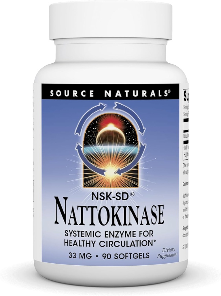 Nattokinase 33 mg Systemiskt enzym för hälsosam cirkulation - 90 Softgels