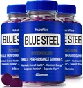 (3 Pack) Blue Steel Gummies miehille, Daily Nutrition to Boost Luottamusta ja yleistä terveyttä, Kaikki Natural Supplement Support Peak Performance, Official Mies Gummy, BlueSteel Arvostelut (180 Gummies)