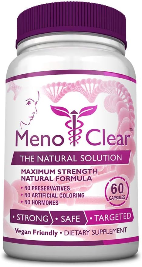 Consumer Health MenoClear Night - 30 kapselia - Menopause Care - Vähentää kuumia välähdyksiä, mielialan heilumista, ja ärtyvyyttä - Melatoniini, Valerian, Hesperidin - Valmistettu Yhdysvalloissa