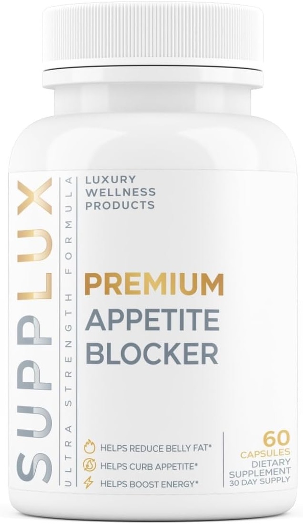 SuppLux | PREMIUM Appetite Suppressant Weight Loss Pills for Women | Belly Fat Burner, Carb Blocker, Energy Booster, Metabolsim aktiverar | Natural & Safe 3rd Party Tested - 60 kapslar