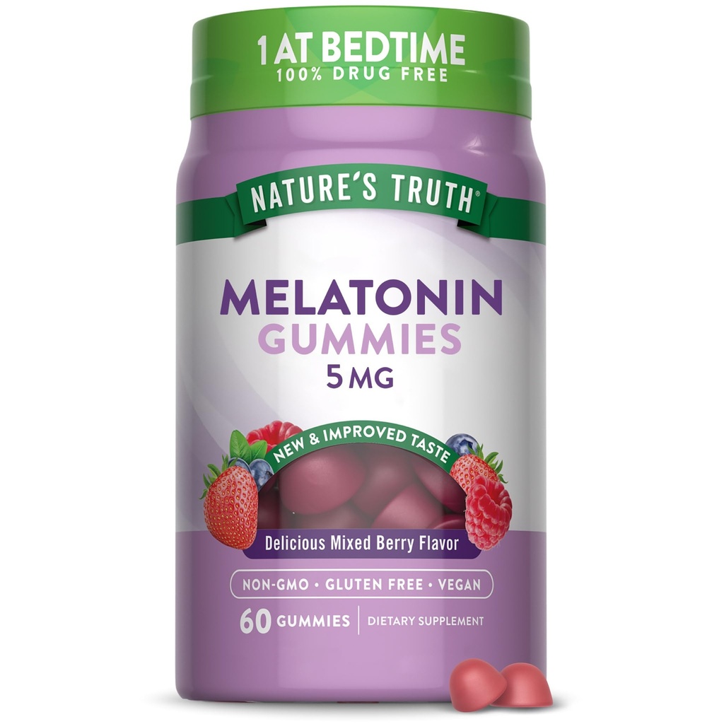 Nature's Truth Melatoniini Gummies 5mg ... 60 Count...