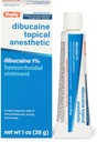 Rugby Dibucaine Topical Anesthetic 1% Hemorrhoid Ointment - Pain Relief Cream för Itching och Burning, Hemorrhoid Behandling, Anti Itch Cream 1 Oz (1 Pack)