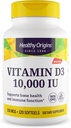 Hälsosamma ursprung vitamin D3 10.000 IE (Non-GMO, High Potency, Bone Support, Immune Support, Gluten Free), 120 Softgels