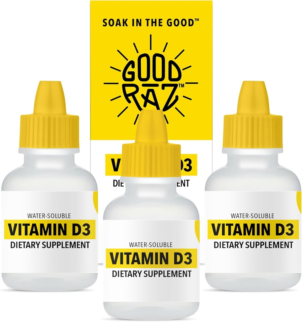 D-vitamiini drops Adult - vesi-liukoinen neste D3 drops - voimakas D-vitamiini neste drops - Ei Stir, ei-GMO, Kosher - D3 nestemäinen Lisää juomaan tai ruokaa, mauton - 12 kuukautta toimitus (3)