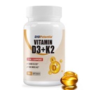 D3-vitamiini K2 (MK7) Softgel Supplement, D3-vitamiini 5000 IU & K2 100MCG MCT öljy Supplement, Immuunituki, luu- ja hampaiden terveys, gluteeniton, ei-GMO.90 Softgels