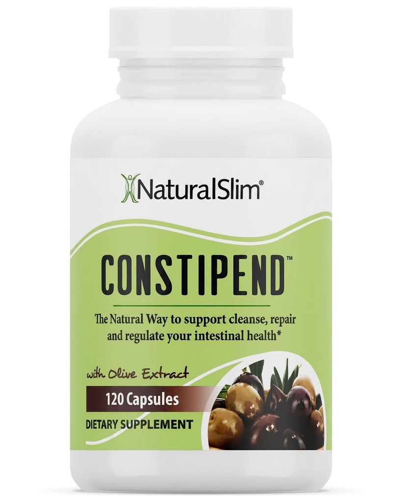 NaturalSlim, förstoppningshjälp, Stool Softeners Constipend, Colon Cleanser för kvinnor och män med Magnesium Citrate, Aspartate & Olive Extract, 120 Vegetable Capsules