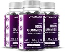 Vitamaattinen rauta 65 mg Gummies täydentää naisten ja miesten - 60 Vegan Gummies - Suuri maistaminen Rauta Gummy vitamiinit C-vitamiini (3)