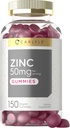 Carlyle Zinc 50mg Gummies | 150 greve | Vegan, icke-GMO och Gluten Free Formel | Zink Citrate Dietary Supplement