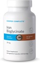 Cooper Complete Iron Bisglysinate. 29 mg per tabletti. 60 kapselia per pullo. Pakkaus, jossa 1