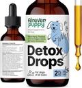 Forever Puppy Detox droppar för hundar - Dandelion Root & Dandelion Leaf Tincture för lever och njursupport - Herbal Detox & Antioxidant Support Supplement för hundar av alla raser och storlekar - 2 fl oz