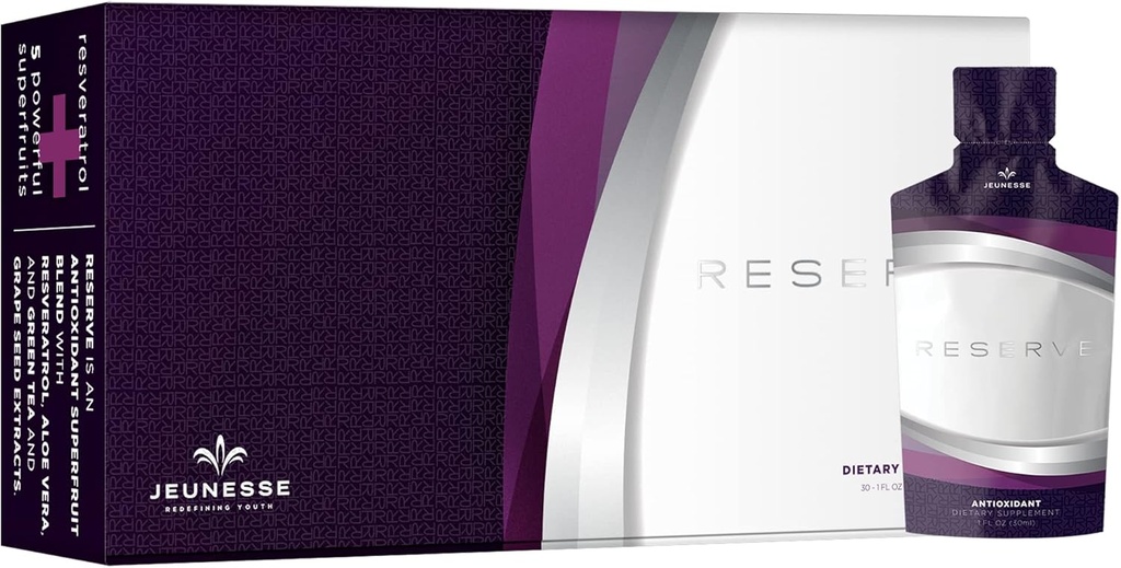 Jeunesse Global Reserve - Antioksidant Fruit Blend Nutritional Supplement- 30 Packets per Box (30 ml)