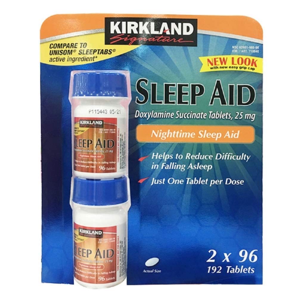 Kirkland Allekirjoitus Unilääke Doksyyliamiini Succinate 25 Mg, 2 pakkausta (192 tablettia)
