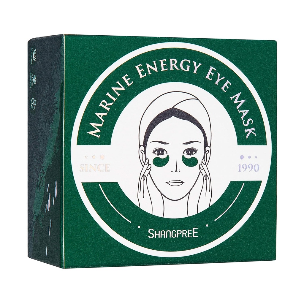 SHANGPREE Silmänaamio (30 pari.60 maskia), silmälappujen alla, Premium Korean ihonhoito (Marine Energy)