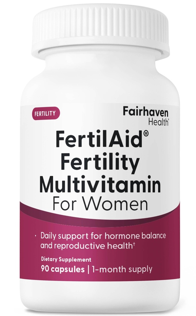 Fairhaven Health FertilAid naisten prenatal vitamiineja hedelmällisyys lisäravinteet naisille Conception hänen Vitex ja Folate Support Cycle Säännöllisyys ja Ovulaatio* ... 90 kapselia