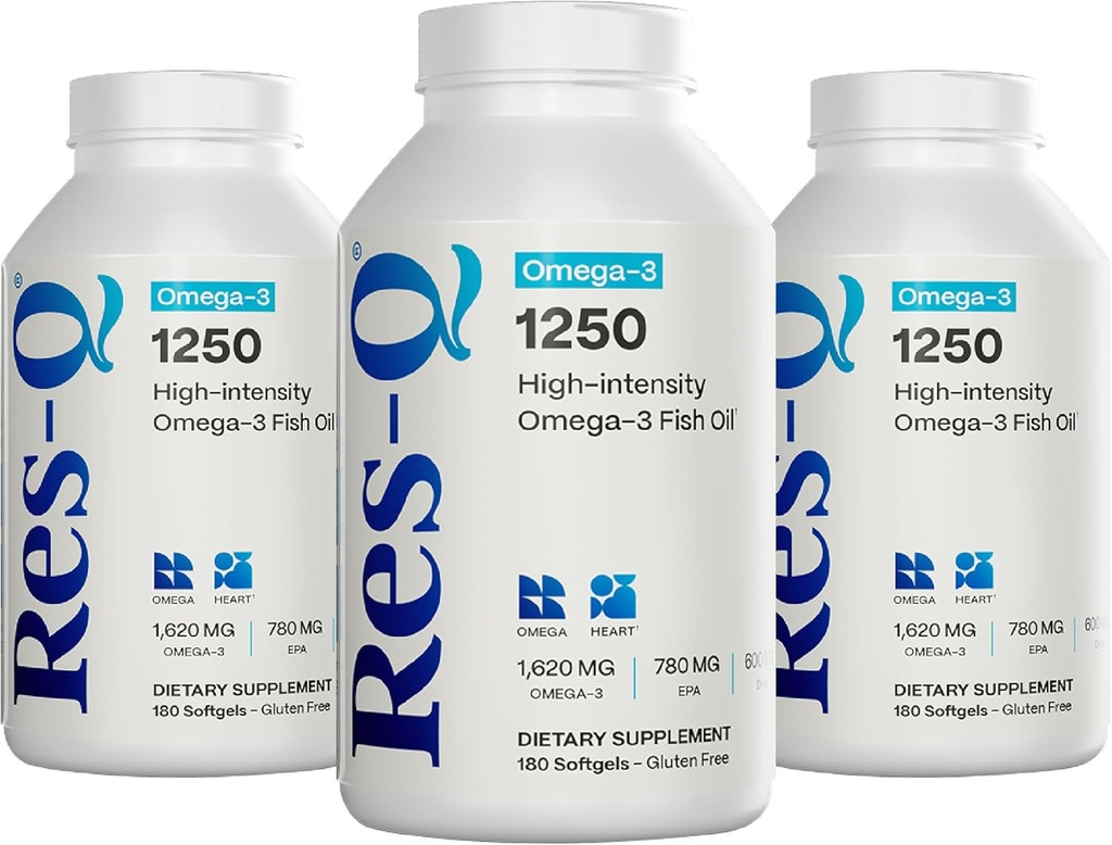 Res-Q 1250 Omega-3 Kalaöljykapselit 3-pakkaus