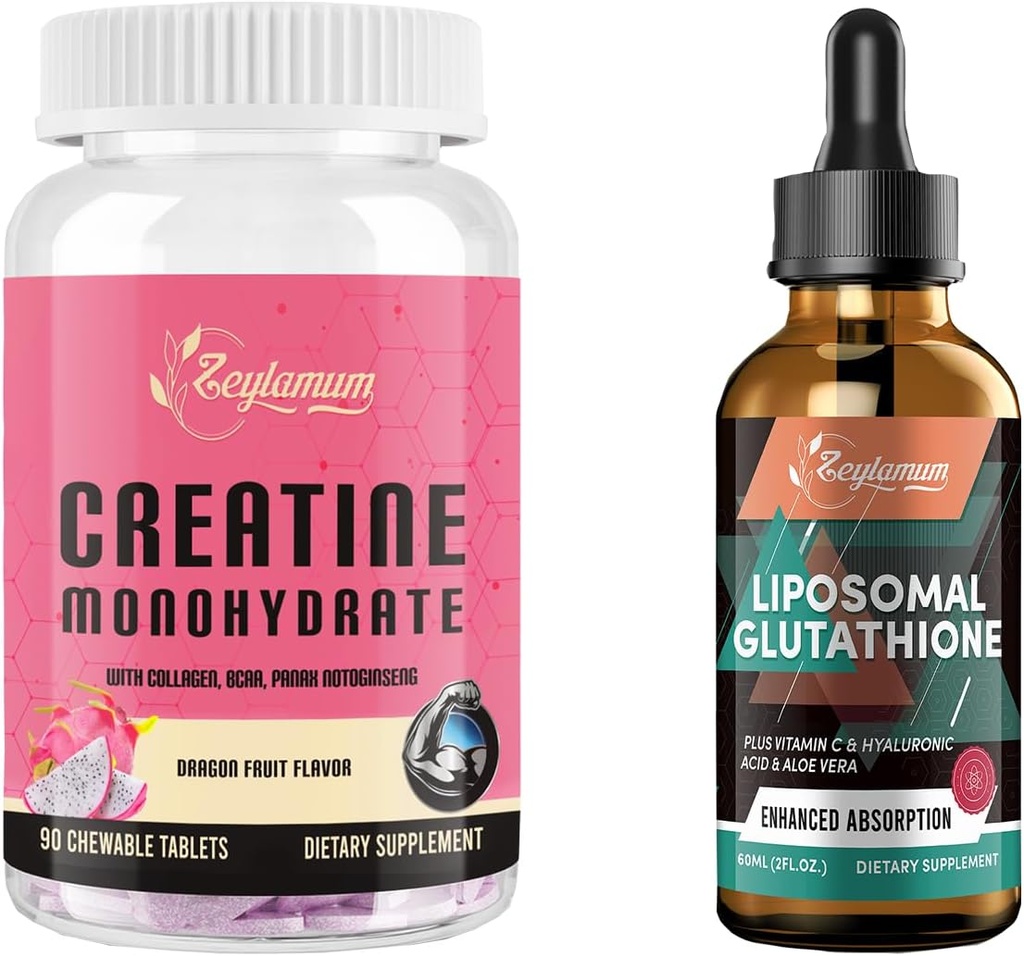 Liposomaalinen Glutationi Nestemäinen ja kreatiinimonohydraatti