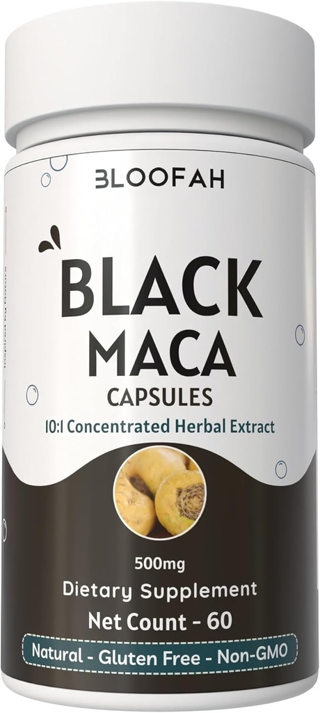 Musta Maca kapselit 500 mg ... 10:1 Uute jauhe ... ... .........................