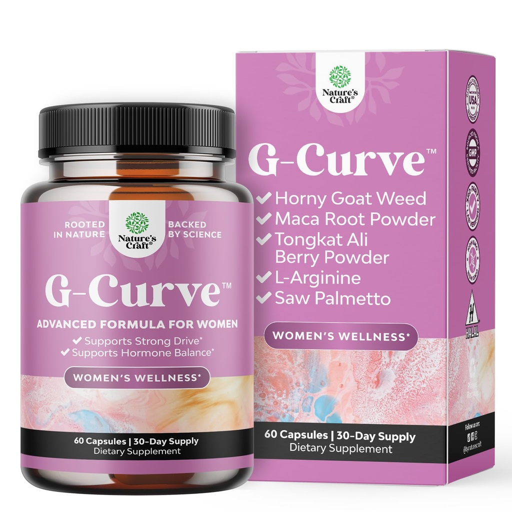 G-Curve Rintojen ja Butt Enhancer pillereitä voivat tukea Volupttive Curves - Kasviperäisten lisälaite pillereitä kiimainen Goat Weed naisille Saw Palmetto uute ja L-Arginiini *Tulokset Toukokuu Vary