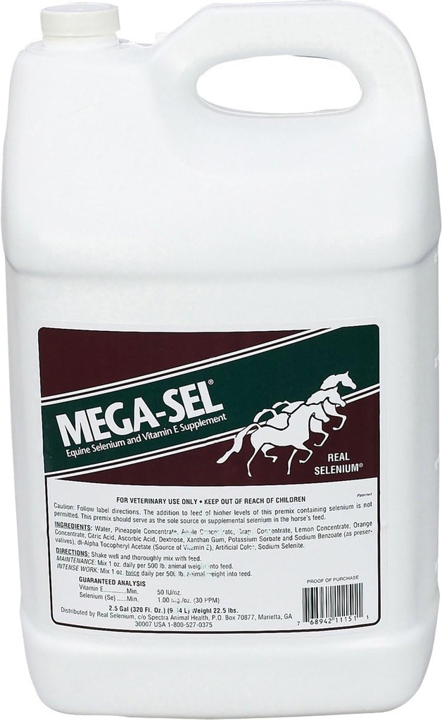 599840 Mega-Sel Liquid Formula hevosille, 2,5 Gallon