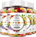 4 pakkaus Omega 3 6 9 Gummies Vegaani syötävä karhu karkkia, ei-GMO, alhainen sokeri