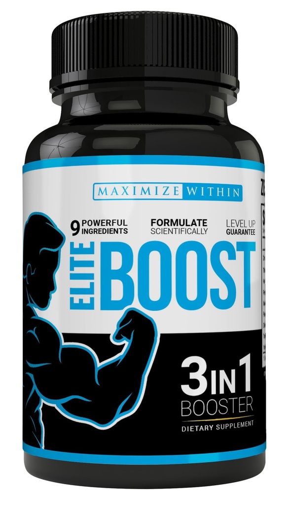 Maximal Slim Elite Boost 3 i 1 Formel främjar naturligtvis testosteron Libido, energi, muskelmassa och uthållighet, kraftfulla ingredienser Veggie kapslar