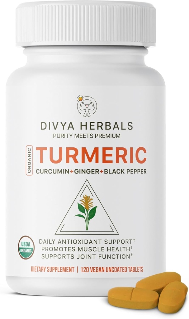 Organic Turmeric & Inkivääri + Mustapippuri - 100% Puhdasta Juuret, Käsittelemätön, Ayurvedic Blend - Tukee Yhteinen terveys ja immuniteetti